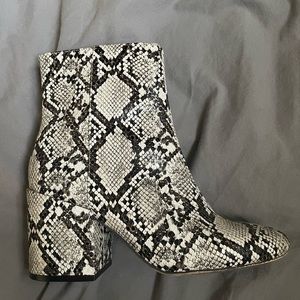 Snakeskin Booties